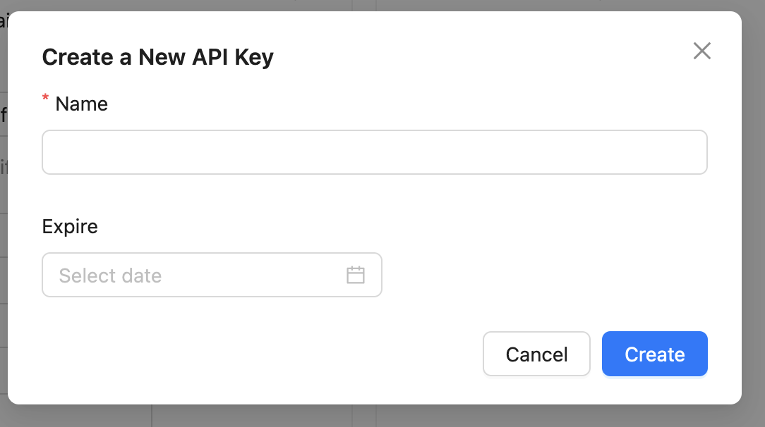 create API key
