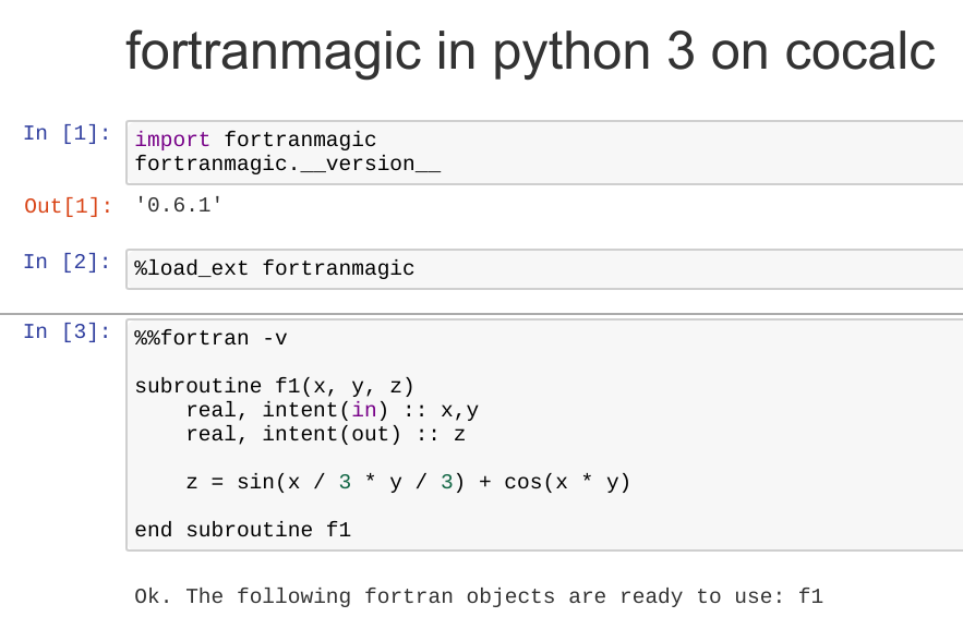 Fortran Programming Cocalc Manual Documentation