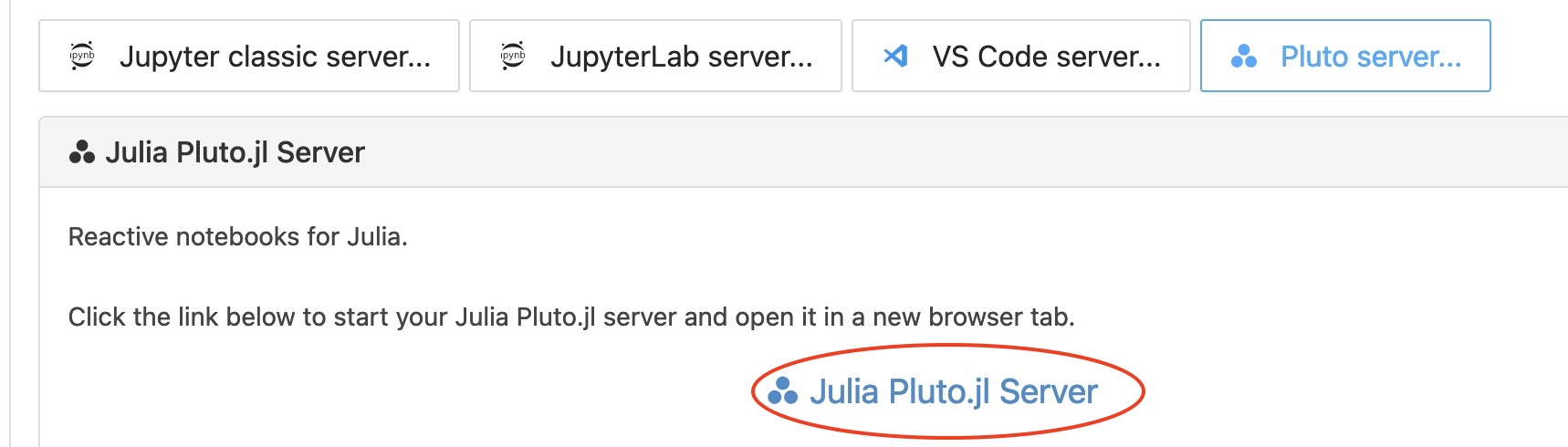 Link to open Pluto server in a new browser tab